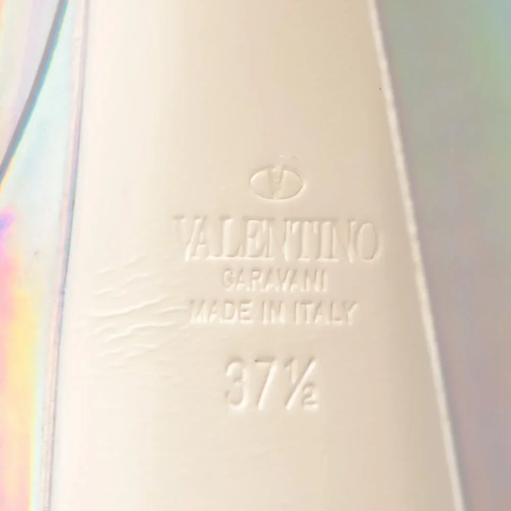 SOLD - Valentino Tan-Go 155 Silver Iridescent Platform Pumps - Picture 10 of 12